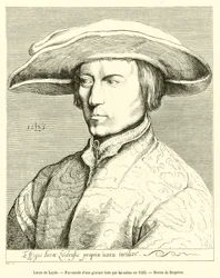 Lucas de Leyde, Facsimile of an engraving made by himself in 1525